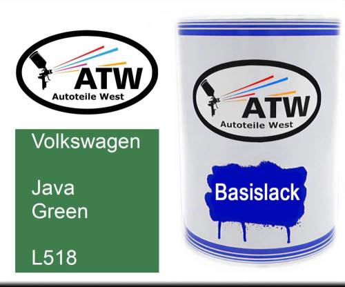 Volkswagen, Java Green, L518: 500ml Lackdose, von ATW Autoteile West.